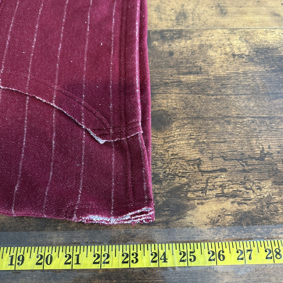 NWOT Billabong Hoodie Pullover Sweatshirt Small Burgundy Beige Stripe Fleece - Picture 4 of 9